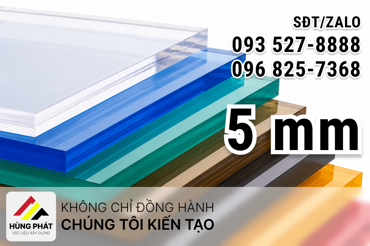 Tấm Polycarbonate Đặc 5mm