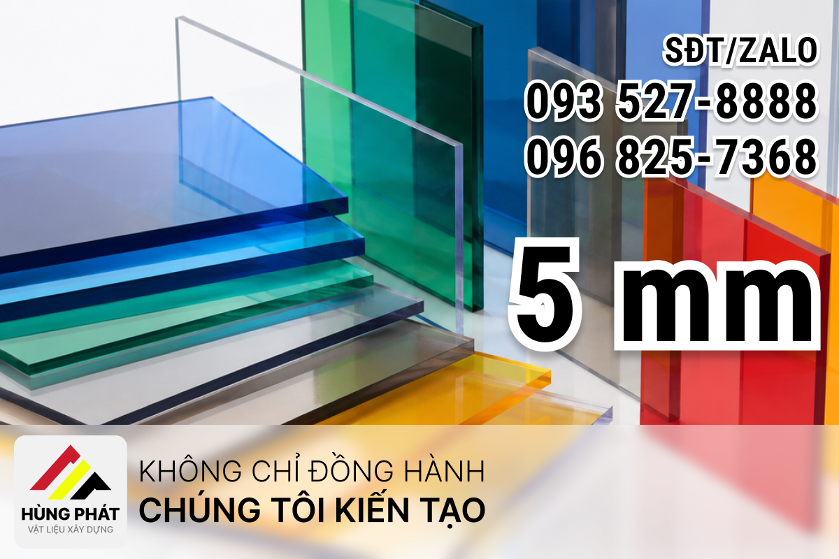 Tấm Polycarbonate Đặc 5mm 3